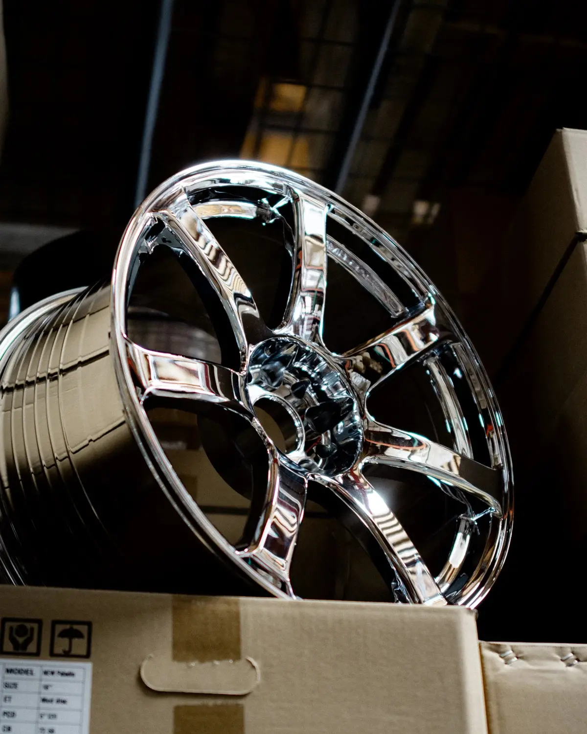 GMR X7 18x9.5-Inch Chrome Alloy Wheels – +12mm Offset, 5x114.3 Bolt Pattern – Sold as Pair