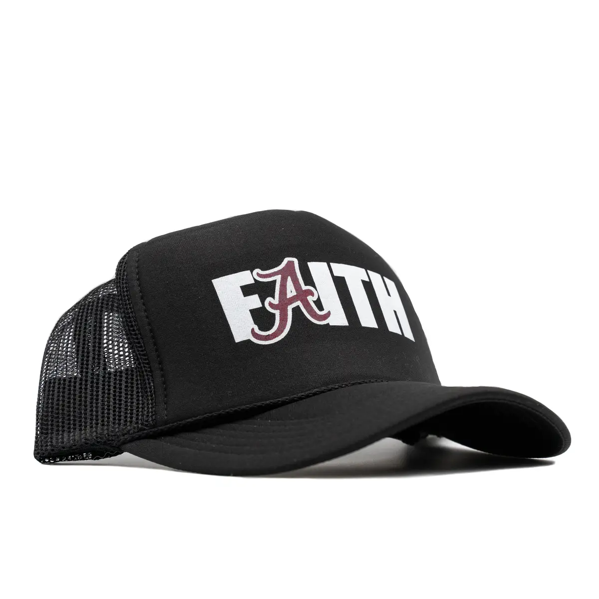 Faith Bama Black Mesh Trucker Hat