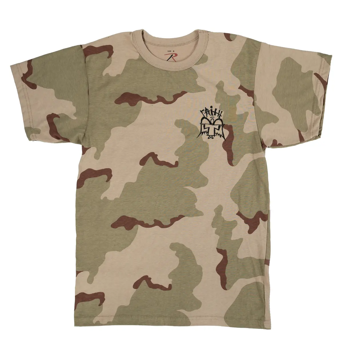 Desert Camo Angel T-Shirt with Faith Design