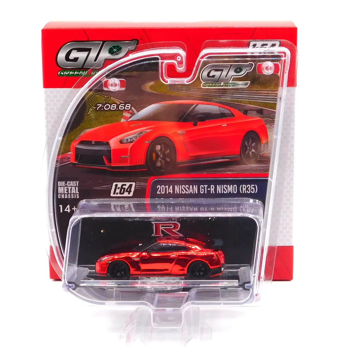 Chrome Machine 2014 Nissan Gt-R Nismo (R35) Red 1:64 Diecast 1
