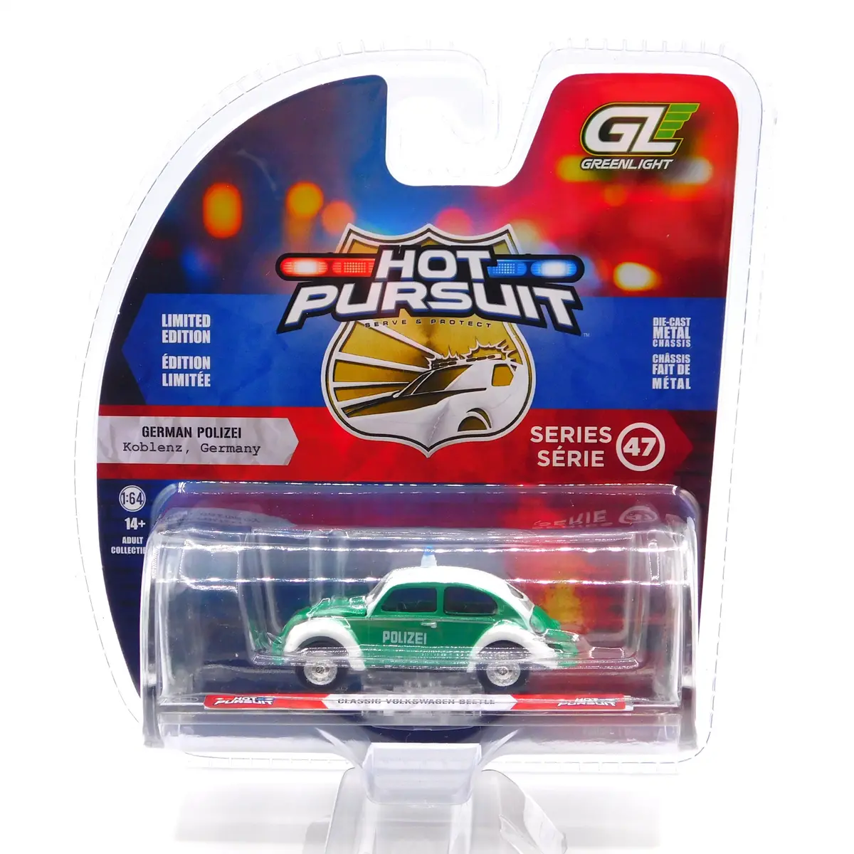 Hot Pursuit Classic Volkswagen Beetle Koblenz, Germany 1:64 Diecast 1