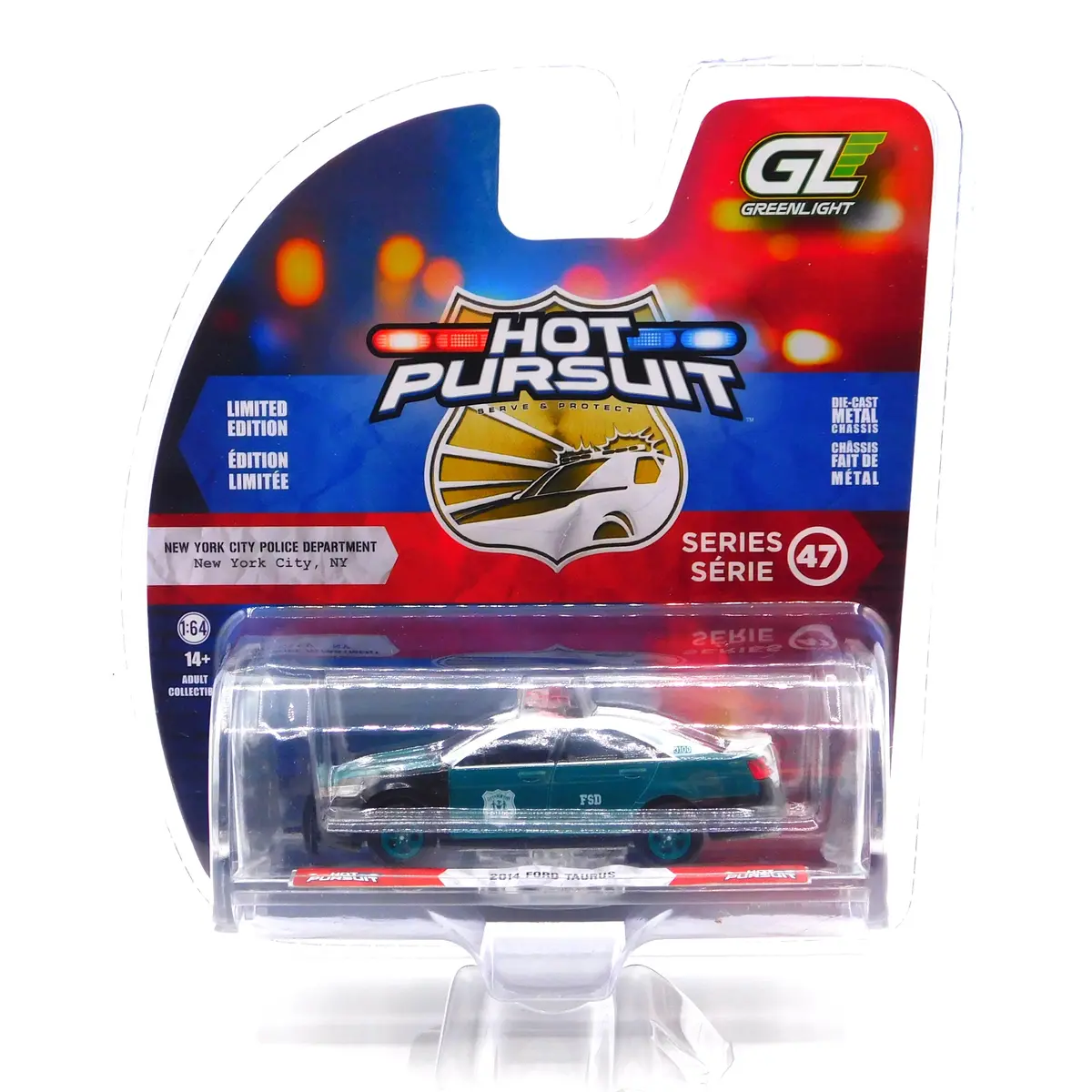 Hot Pursuit 2014 Ford Taurus Nypd Vintage Tribute 1:64 Diecast 1