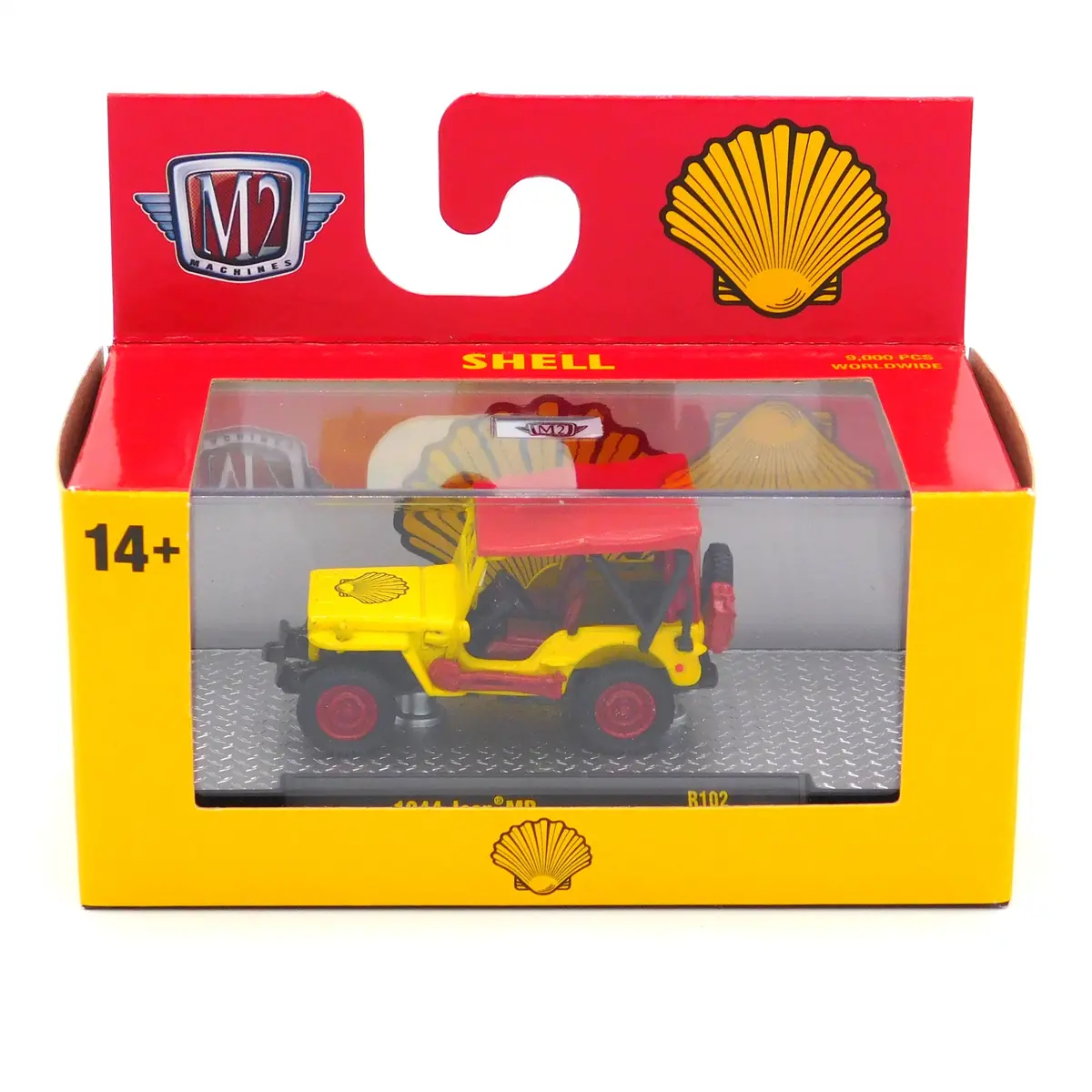 1944 Jeep Mb Shell Oil M2 Machines 1:64 Scale Auto-Thentics Release 102 1