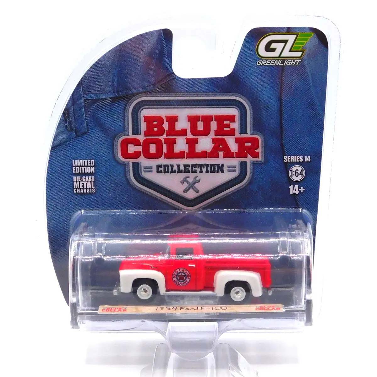 1954 Ford F-100 Red Crown 1:64 Diecast Blue Collar Series 14 1