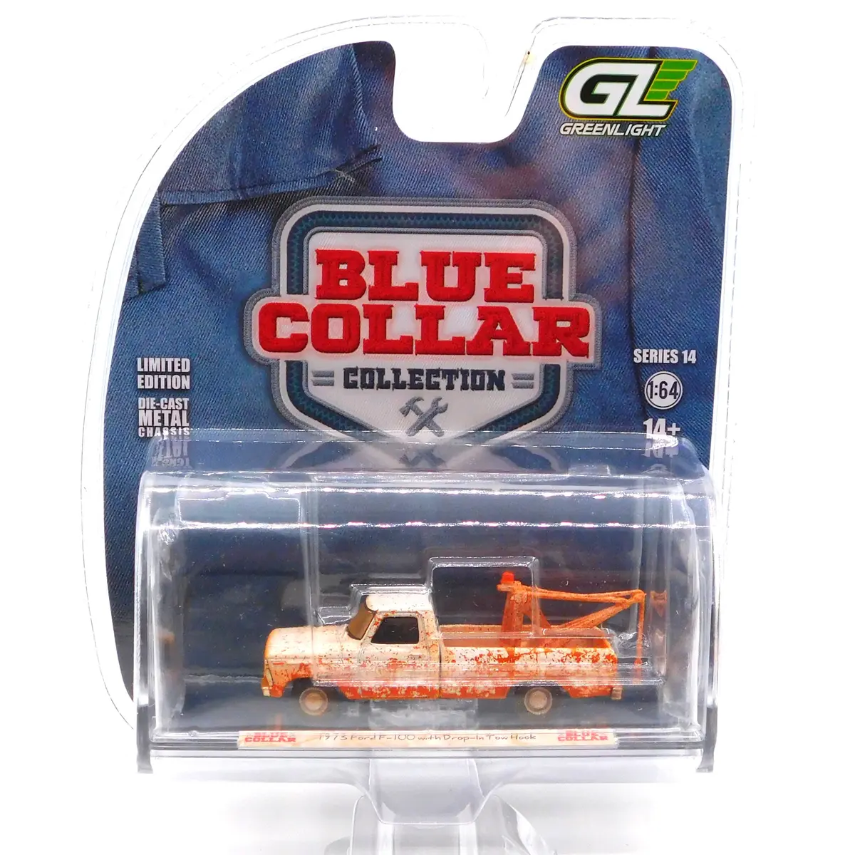1973 Ford F-100 Weathered 1:64 Diecast Blue Collar Series 14 1