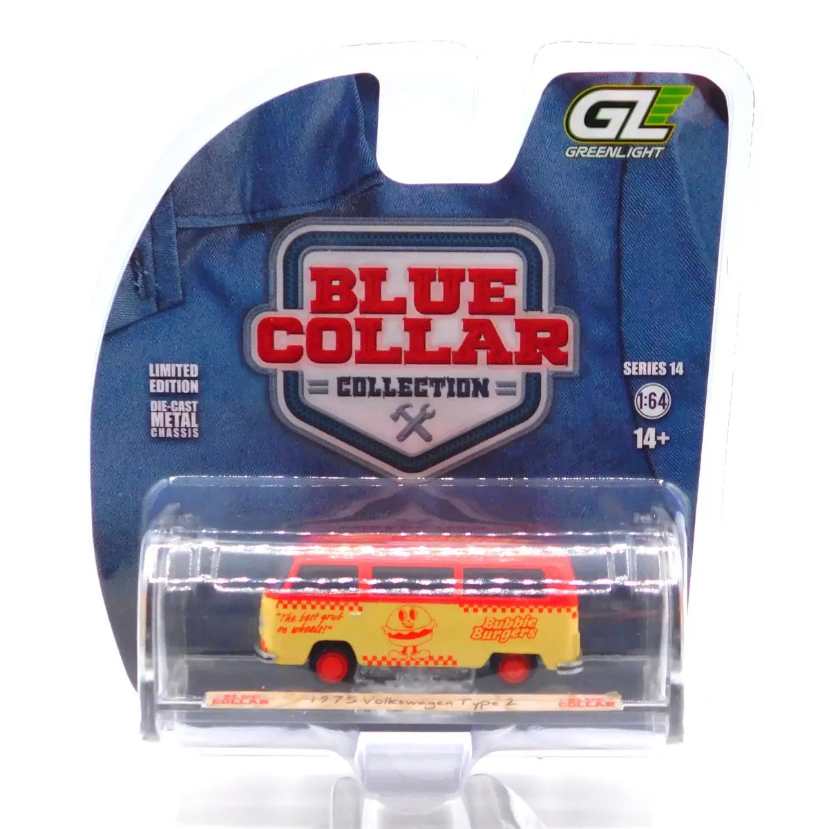 1975 Volkswagen Type 2 Food Truck 1:64 Diecast Blue Collar Series 14 1