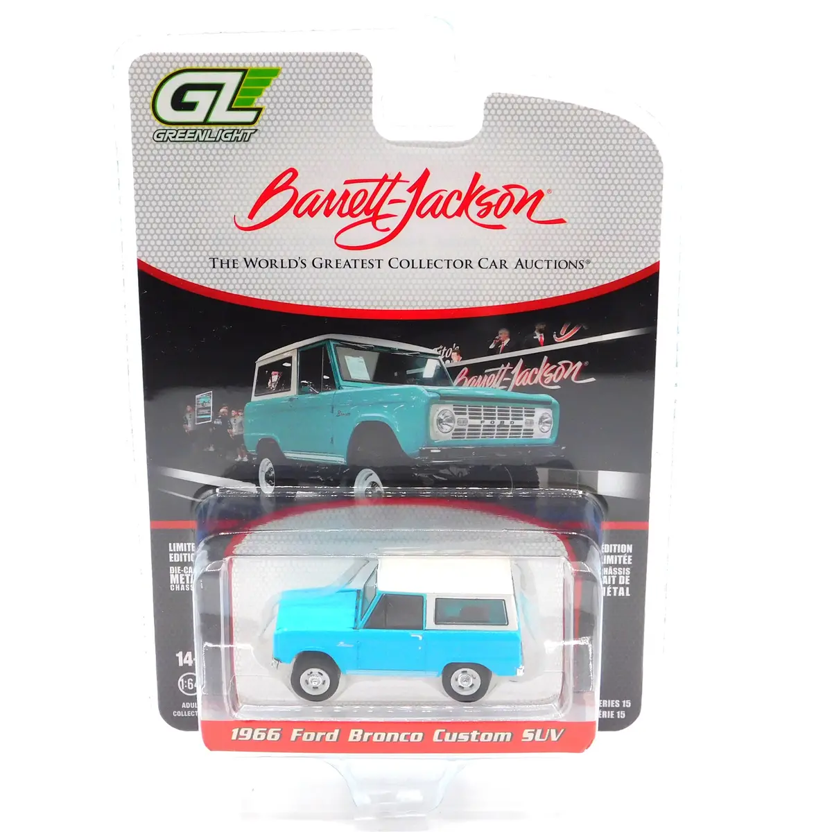 1966 Ford Bronco Custom 1:64 Diecast Barrett-Jackson Series 15 1