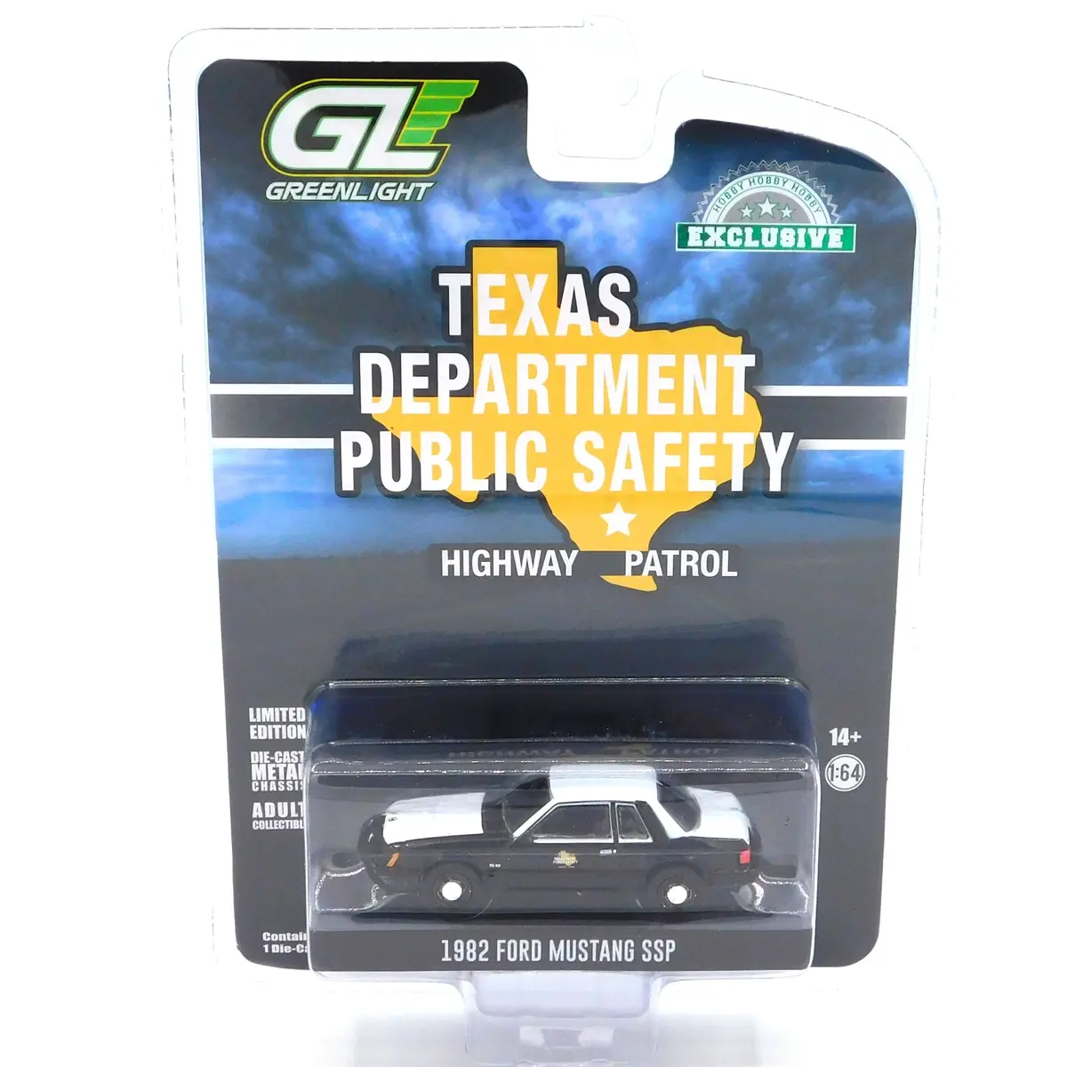 1982 Ford Mustang Ssp Texas Public Safety 1:64 Diecast 1