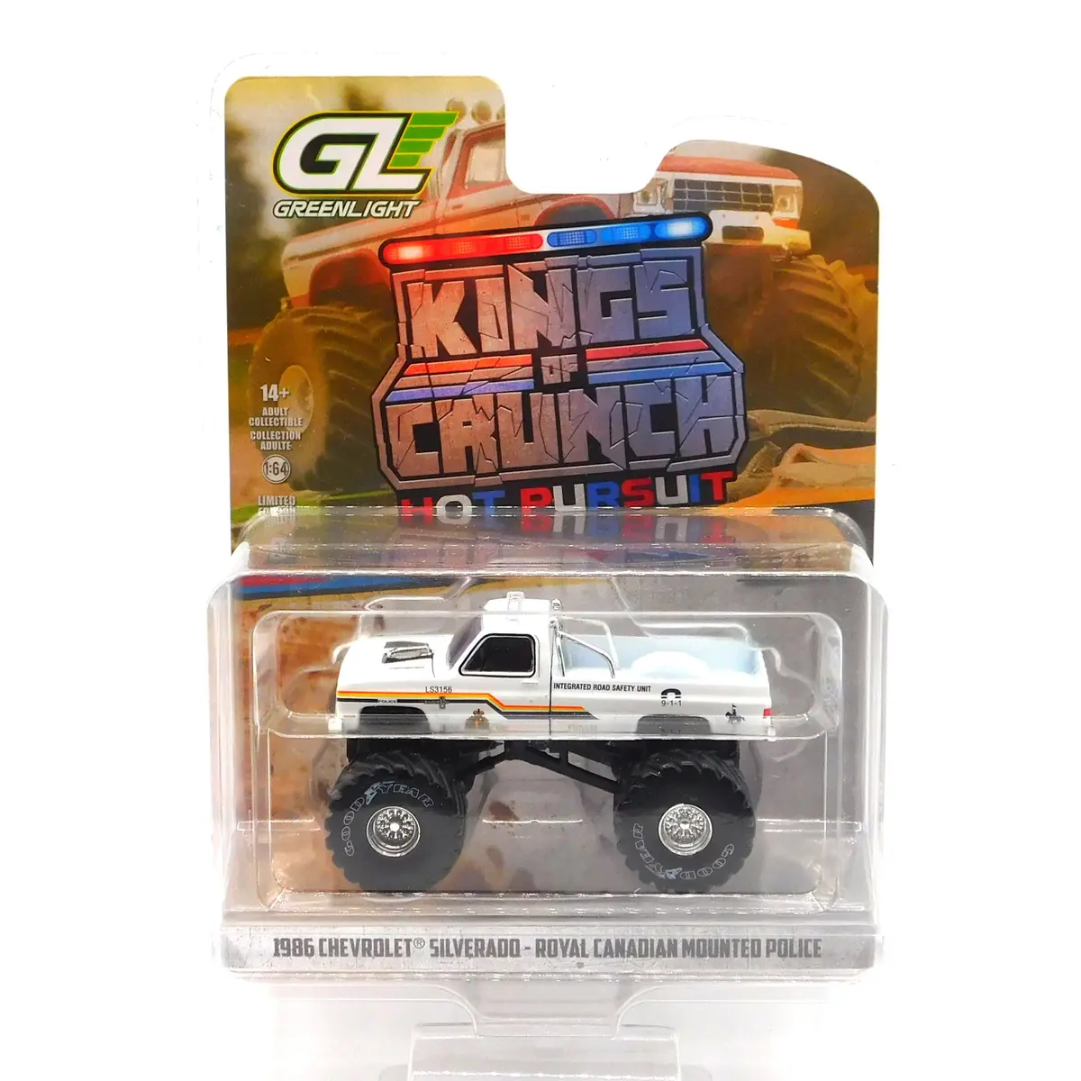 1986 Chevrolet Silverado Royal Canadian Mounted Police Kings Of Crunch Hot Pursuit Special Edition 1:64 Diecast 1