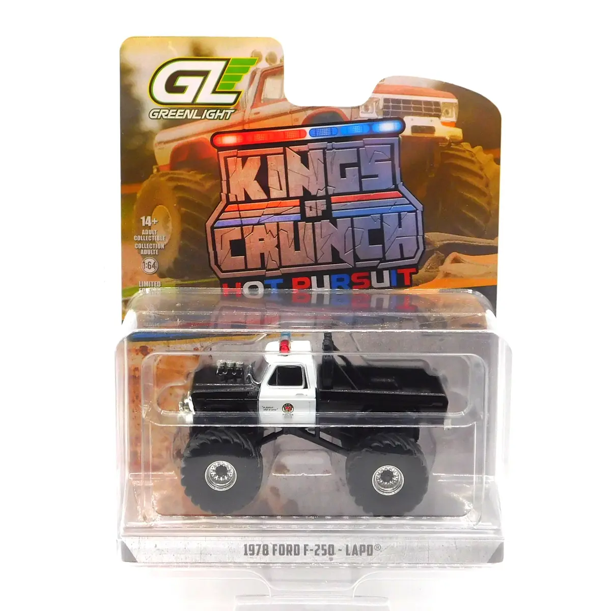 1978 Ford F-250 Lapd Kings Of Crunch Hot Pursuit Special Edition 1:64 Diecast 1