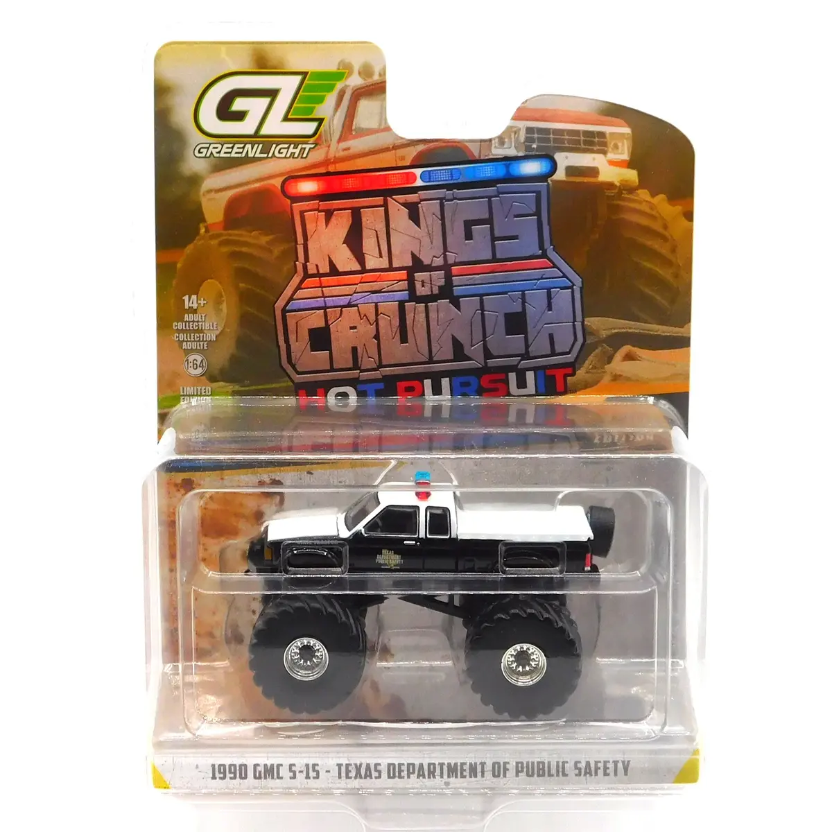 1990 Gmc S-15 Texas Public Safety Kings Of Crunch Hot Pursuit Special Edition 1:64 Diecast 1