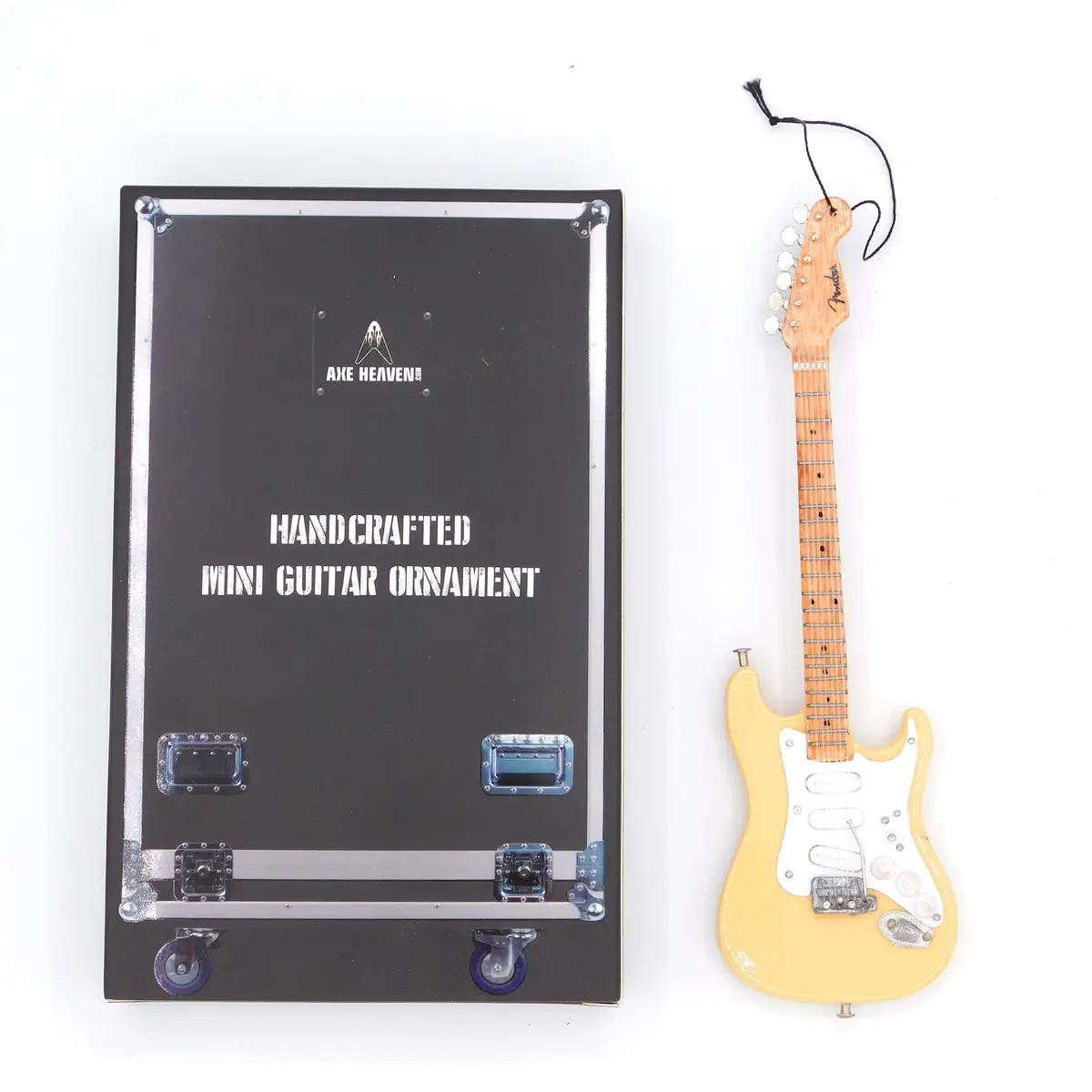 Axe Heaven Fender Cream Stratocaster Holiday Ornament Miniature Guitar Replica 1
