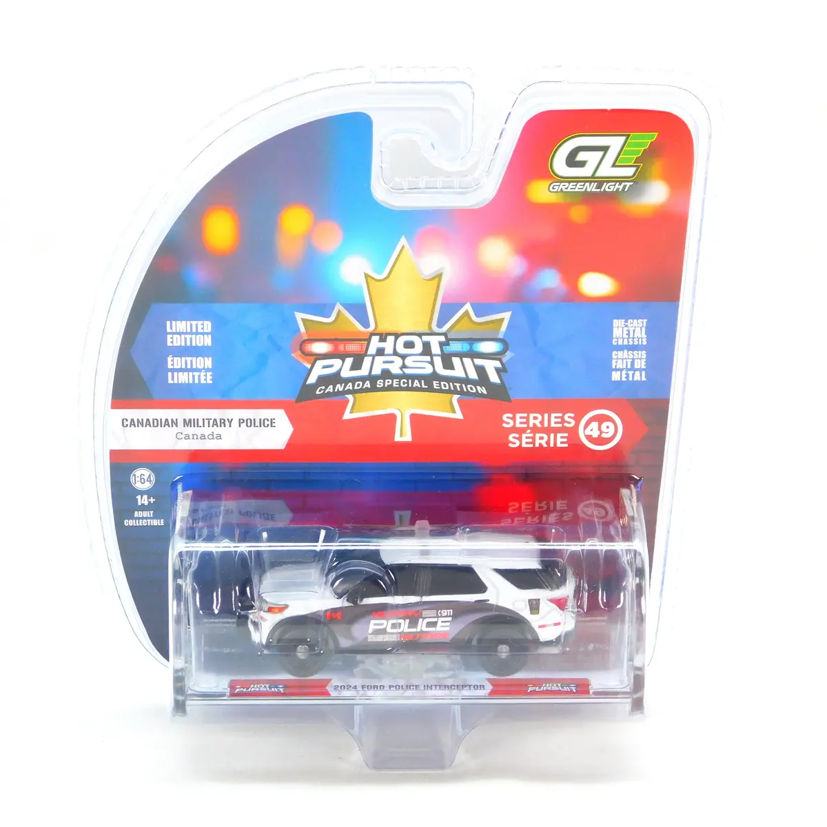 2024 Ford Police Utility Hot Pursuit Canada Special Canada Military 1:64 Diecast 1