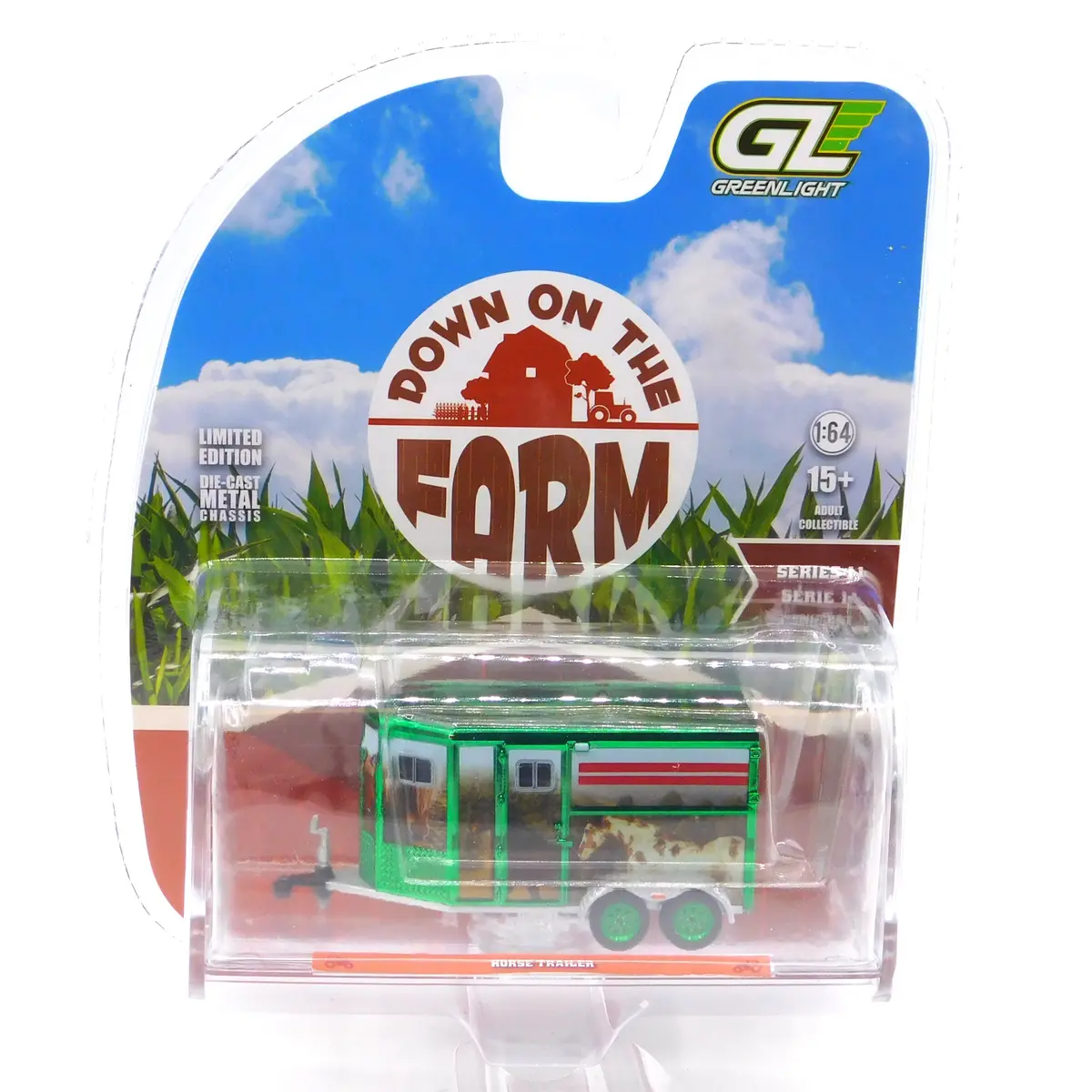 Green Machine Horse Trailer 1:64 Diecast Down On The Farm Series 11 1