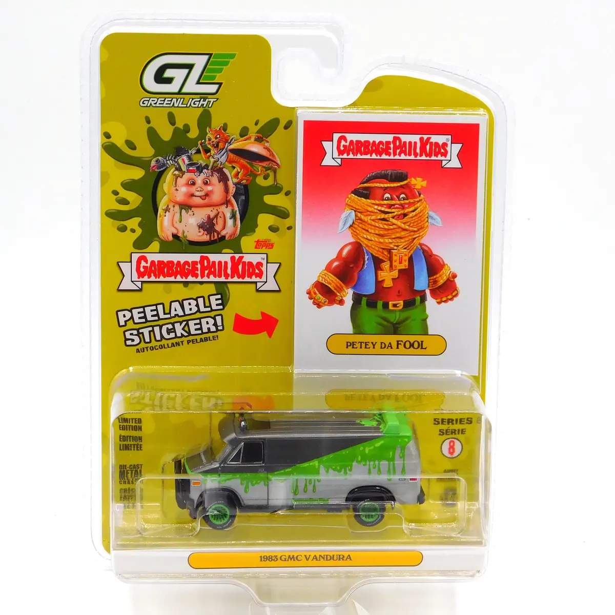 Raw Chase 1983 Gmc Vandura Petey Da Fool 1:64 Diecast Garbage Pail Kids Series 8 (Copy) 1