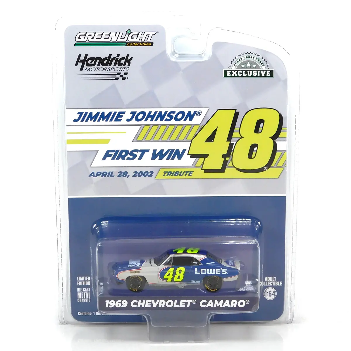 Hobby Exclusive 30493 1969 Chevrolet Camaro Jimmie Johnson First Win 1:64 Diecast 1
