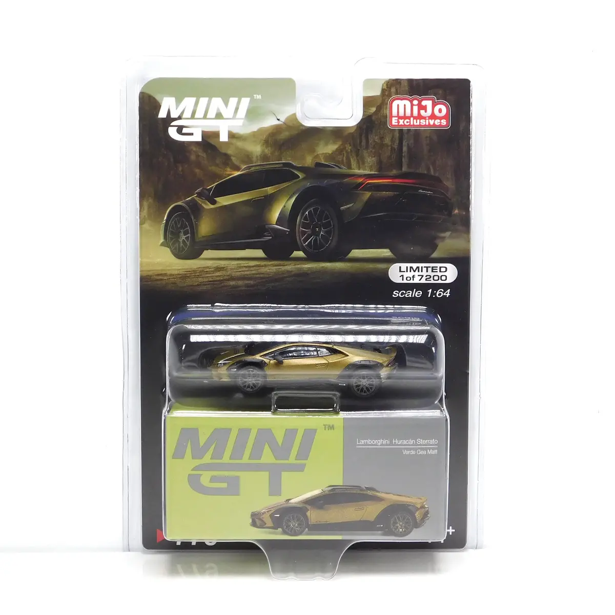 2024 Lamborghini Huracan Sterrato Verde Gea Matt Mini Gt 1:64 Diecast 1