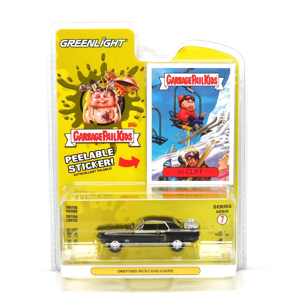 1968 Ford Mustang Coupe Ski Cliff 1:64 Diecast Garbage Pail Kids Series 7 1