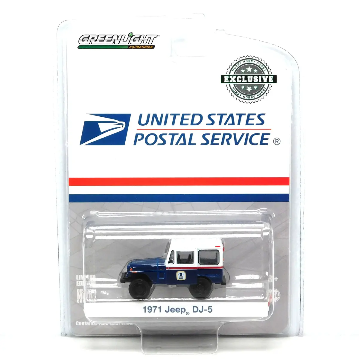 1971 Jeep Dj-5 Usps Blue 1:64 Diecast Hobby Exclusive 1