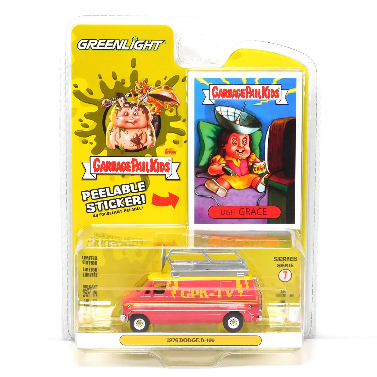 1976 Dodge B-100 Dish Grace 1:64 Diecast Garbage Pail Kids Series 7 1