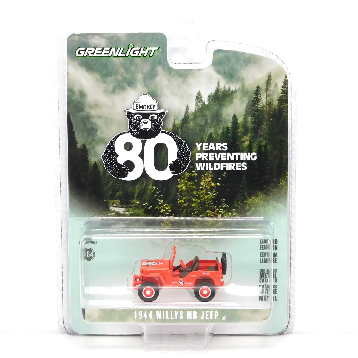 1944 Willys Mb Smokey Bear 1:64 Diecast Anniversary Series 17 1