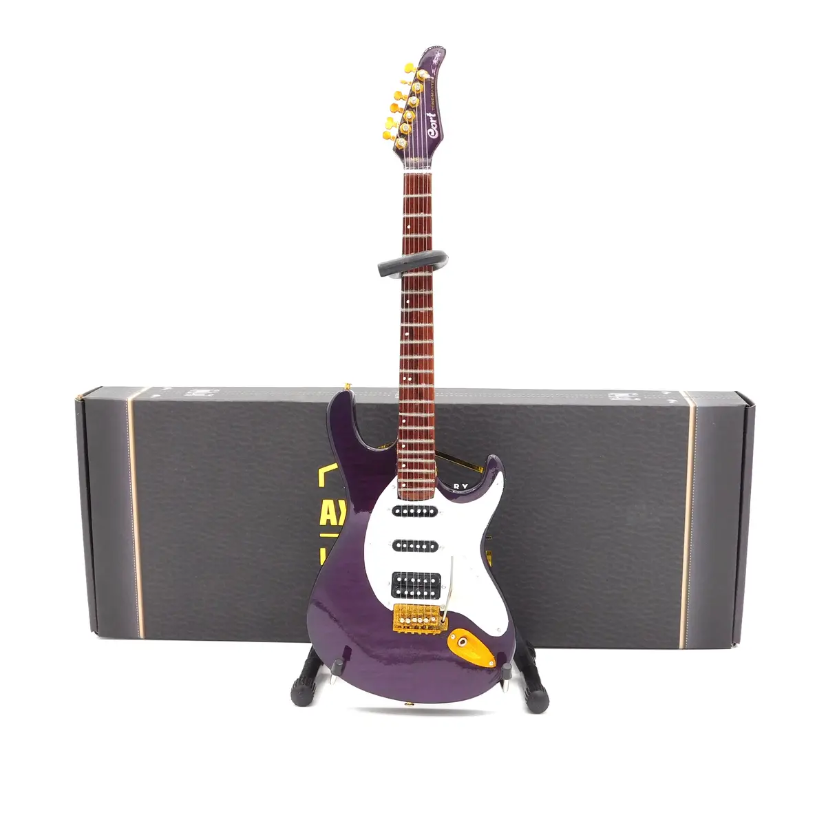 Axe Heaven Eric Mantel Cort Ems-1 Tone-Master Purple Miniature Guitar Replica 1