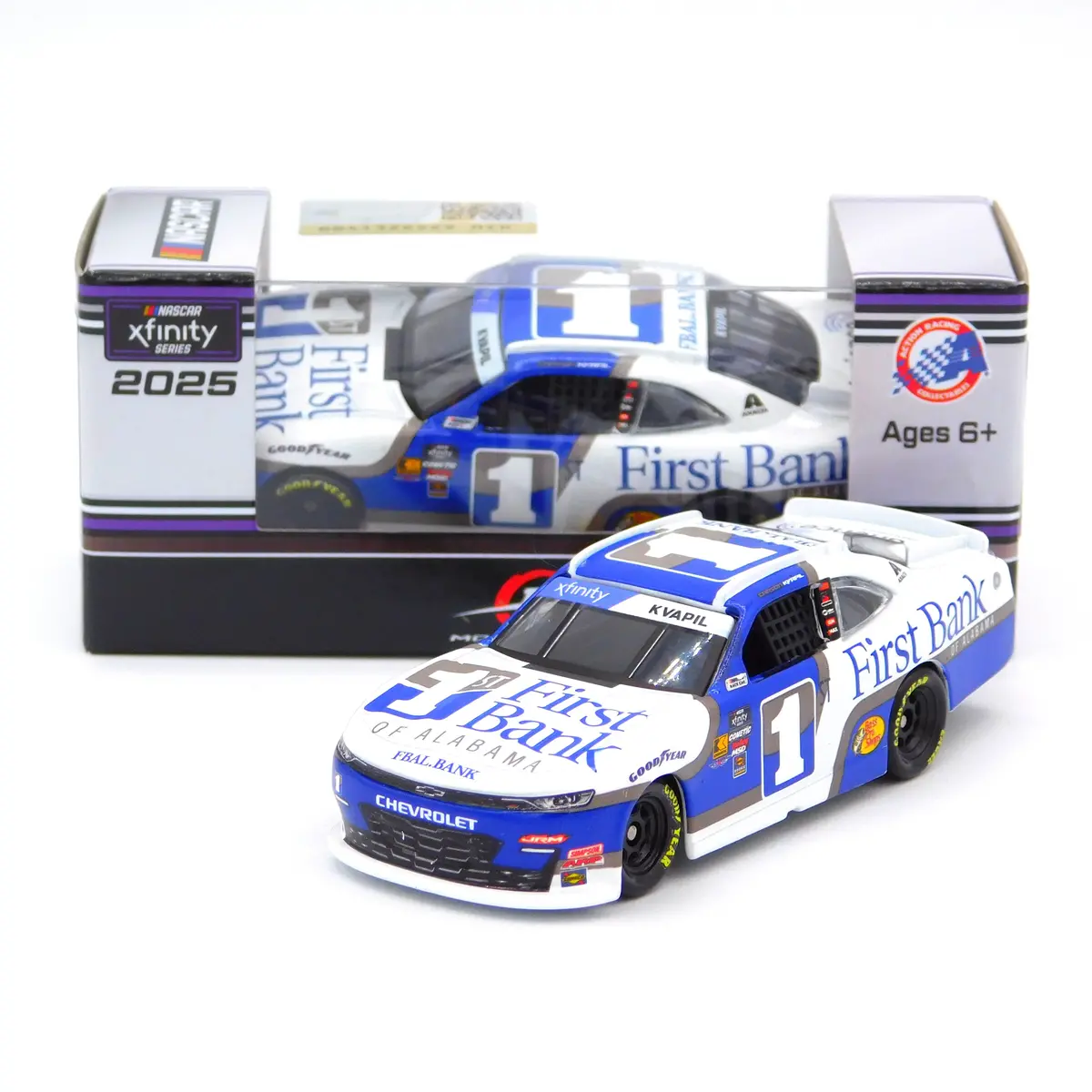 Carson Kvapil 2025 First Bank Of Alabama 1:64 Nascar Diecast 1