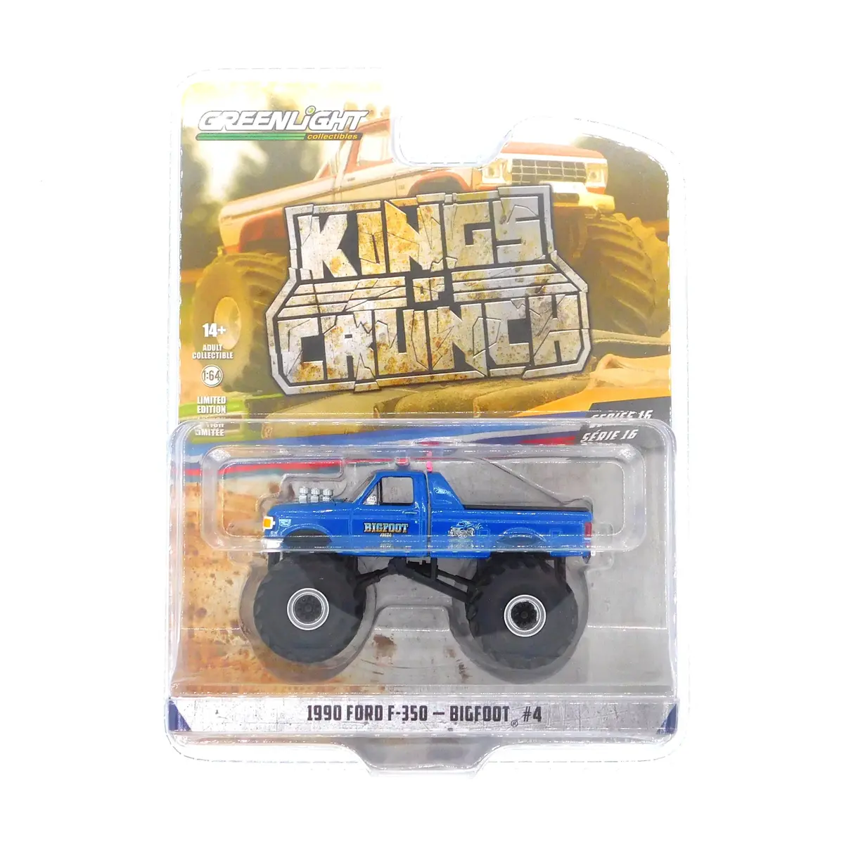1990 Ford F-350 Bigfoot #4 1:64 Diecast Kings Of Crunch Series 16 1