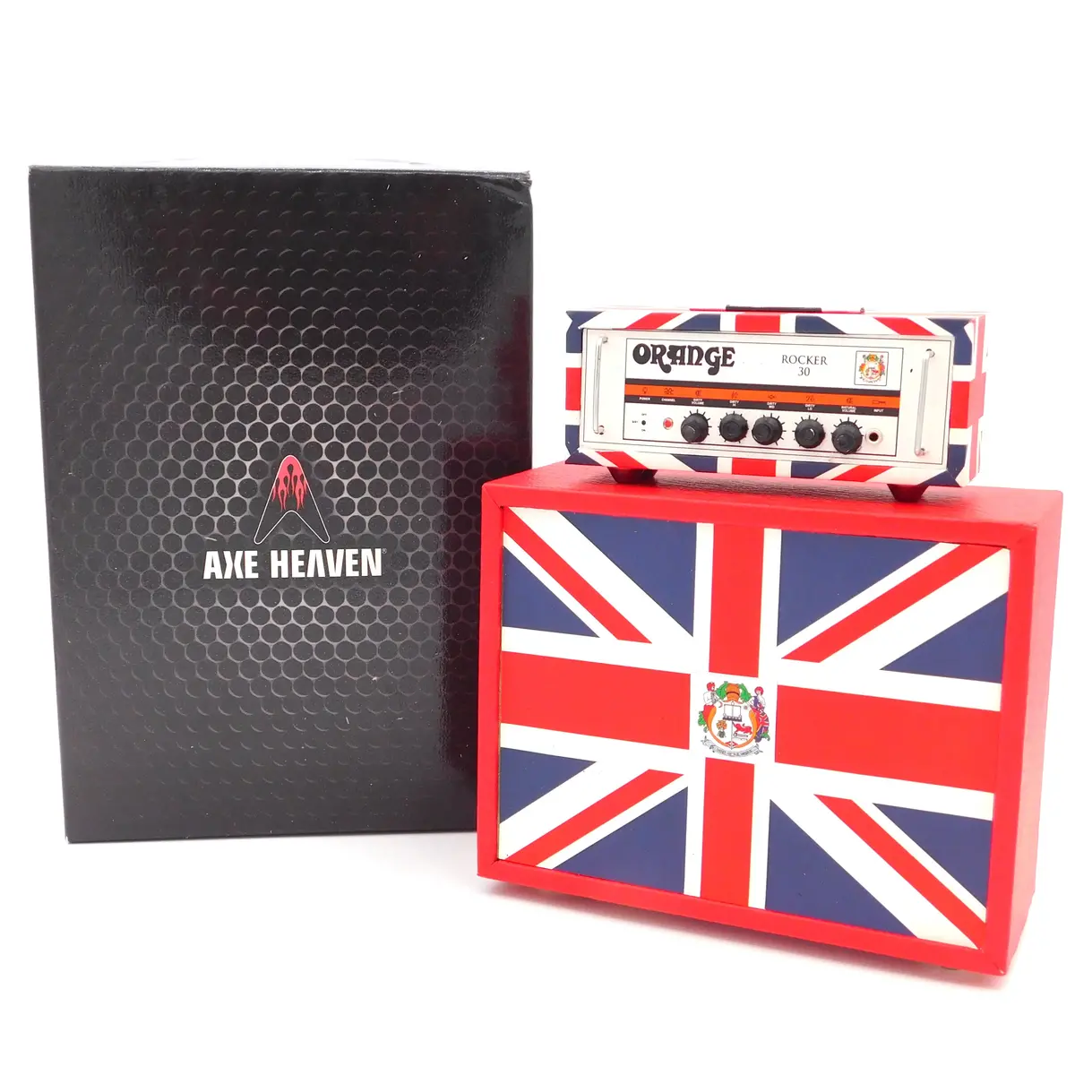 Axe Heaven Orange Rocker 30 Union Jack Miniature Amplifier Replica 1