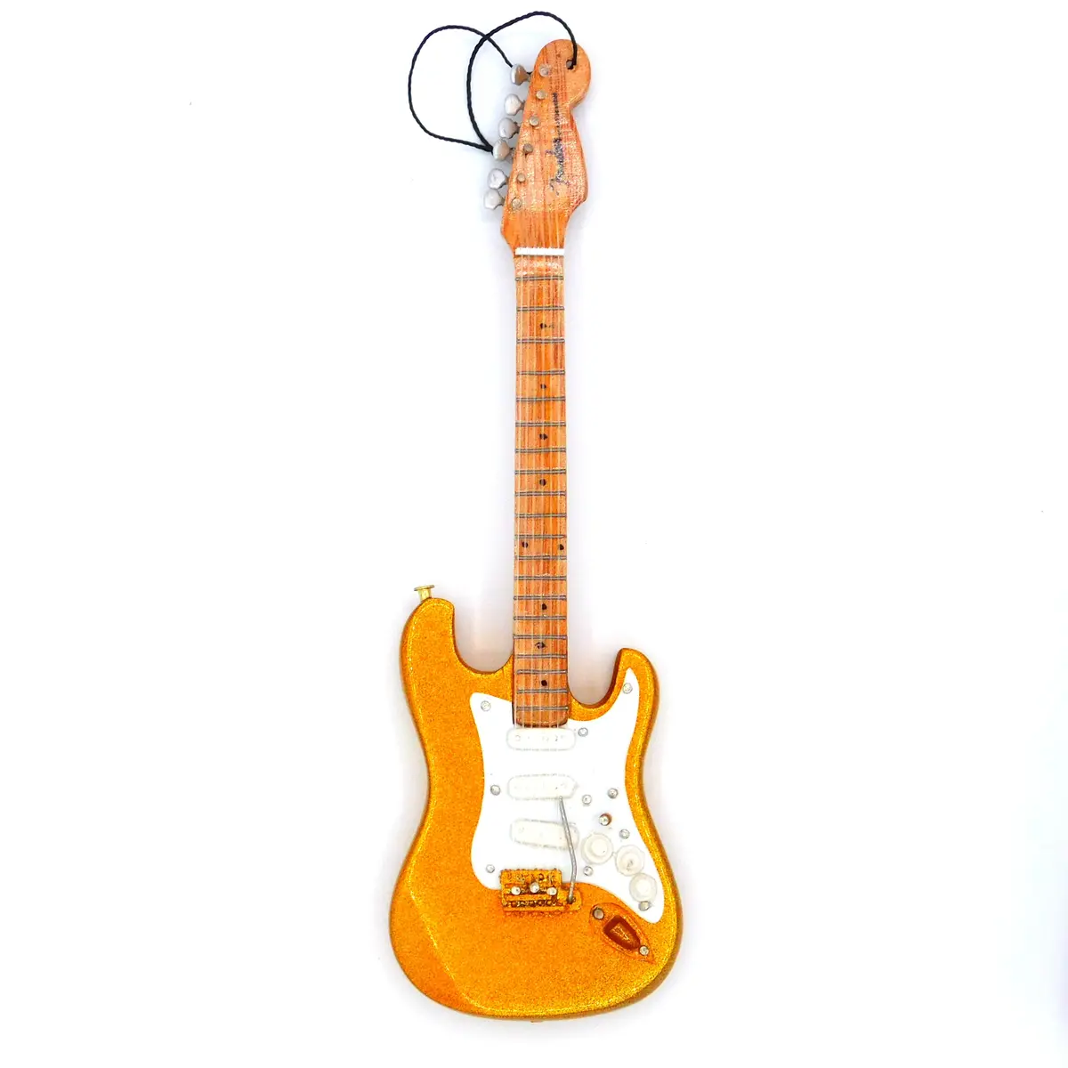Axe Heaven Fender Stratocaster Gold Holiday Ornament Miniature Guitar Replica 2