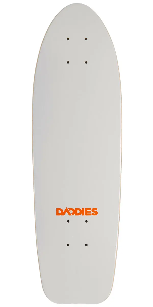 Daddies Logo Cruiser Skateboard Deck - White 1