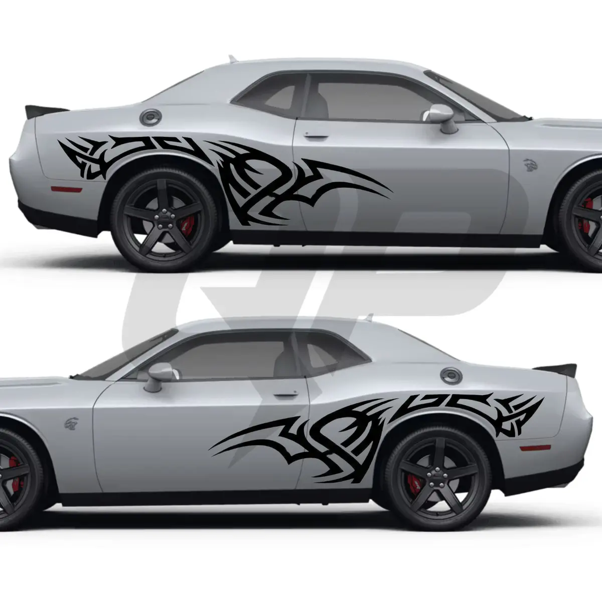 Dodge Challenger Tribal Racing Stripes | 2015-2020 Premium Vinyl Decal Kit 1