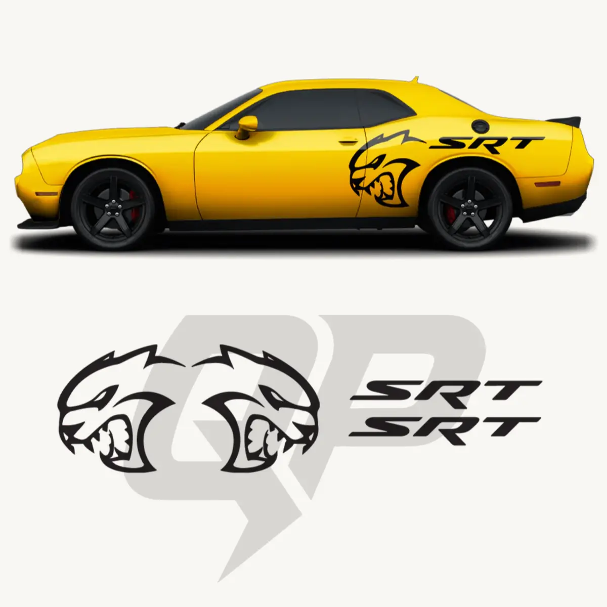Dodge Challenger Srt Hellcat Side Graphics Kit (2011–2022) 1
