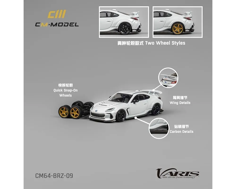 Cm Model 1/64 Subaru Brz Varis Widebody Custom – White – Limited Edition 1