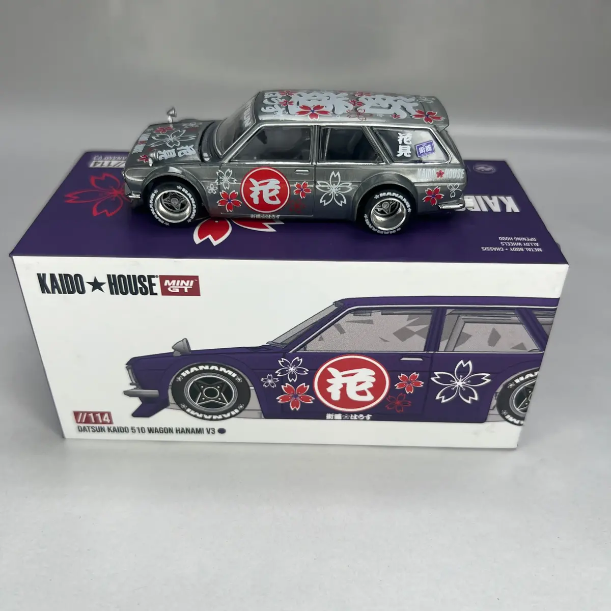 Chase Kaido House X Mini Gt 1:64 #114 Datsun Kaido 510 Wagon Hanami V3 1