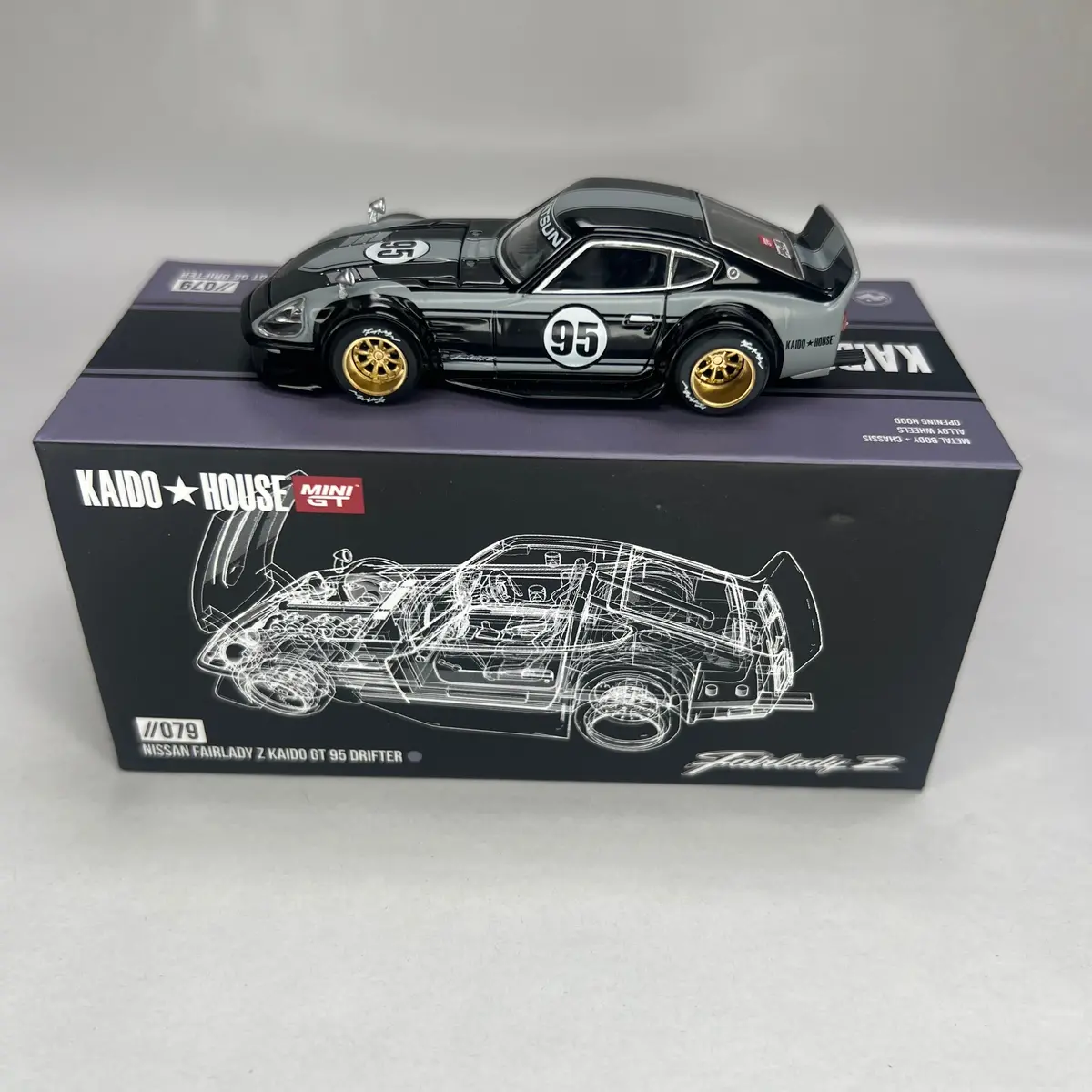 Chase Kaido House X Mini Gt 1:64 #079 Nissan Fairlady Z Kaido Gt 95 Drifter V1 1
