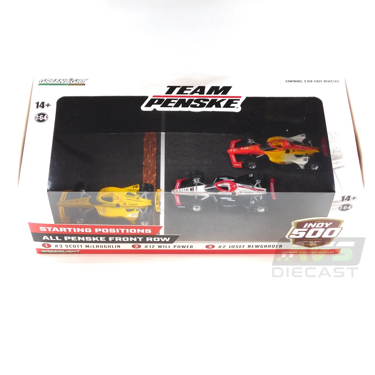 Indycar 11611 Scott Mclaughlin, Will Power, Josef Newgarden Penske Front Row Set 1:64 Diecast 1