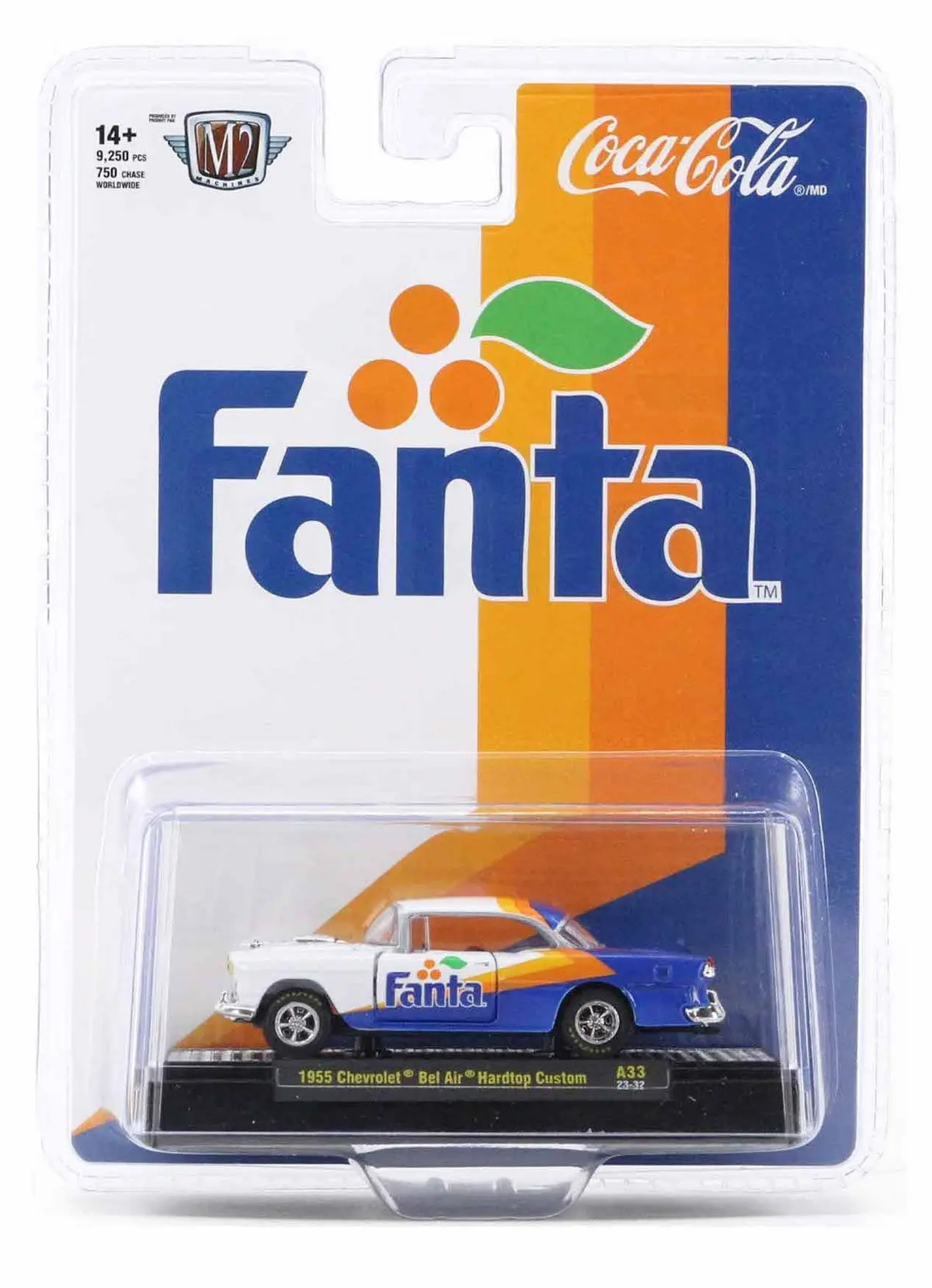 1955 Chevrolet Bel Air Hardtop Custom Fanta M2 Machines 1:64 Scale Coca-Cola A33 1