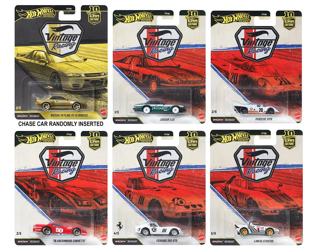 (Coming Soon) Hot Wheels 1:64 Car Culture 10Th Anniversary 2026 T Case – Vintage Racing Assortment 1
