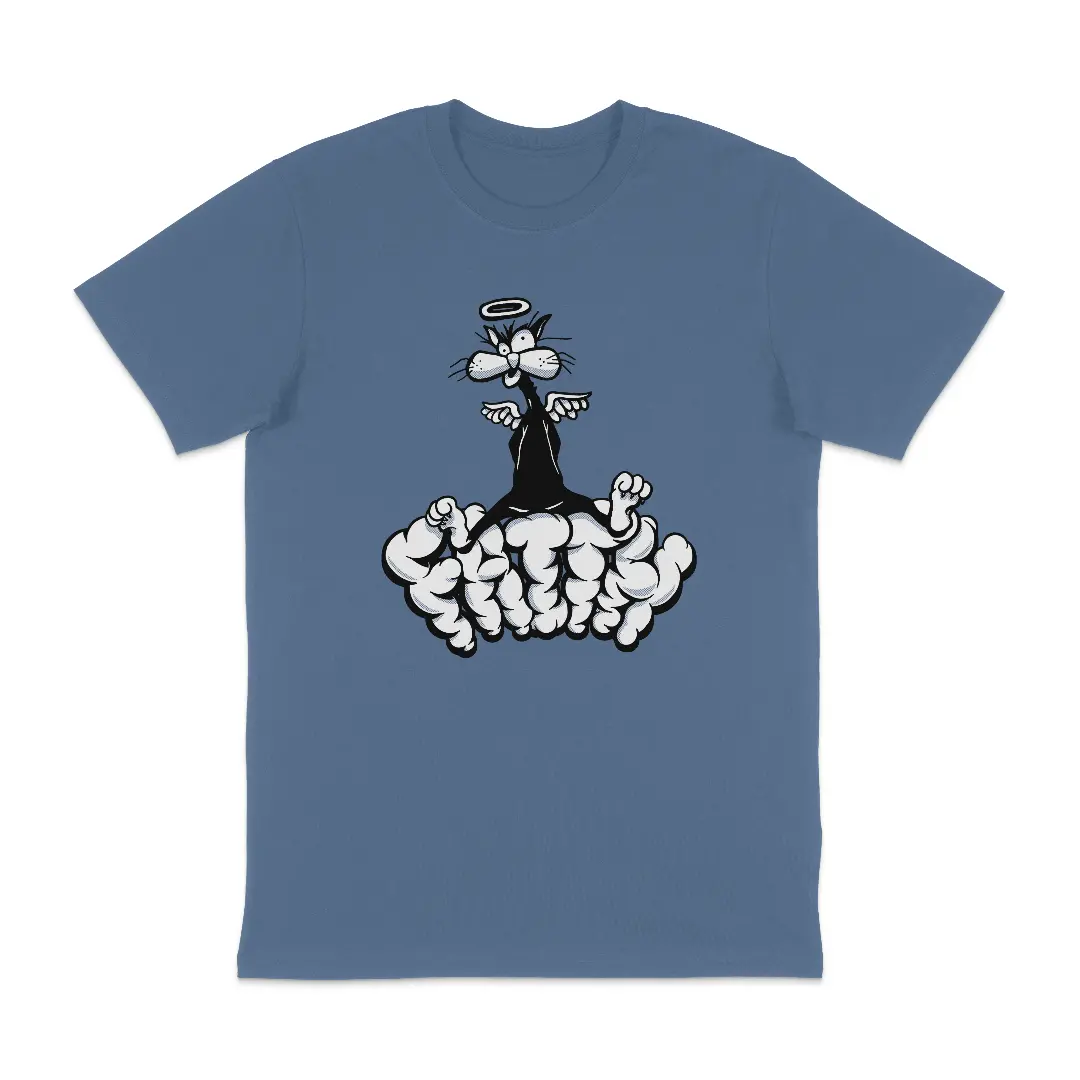 Ode to 101 Faith Graphic T-Shirt in Slate Blue