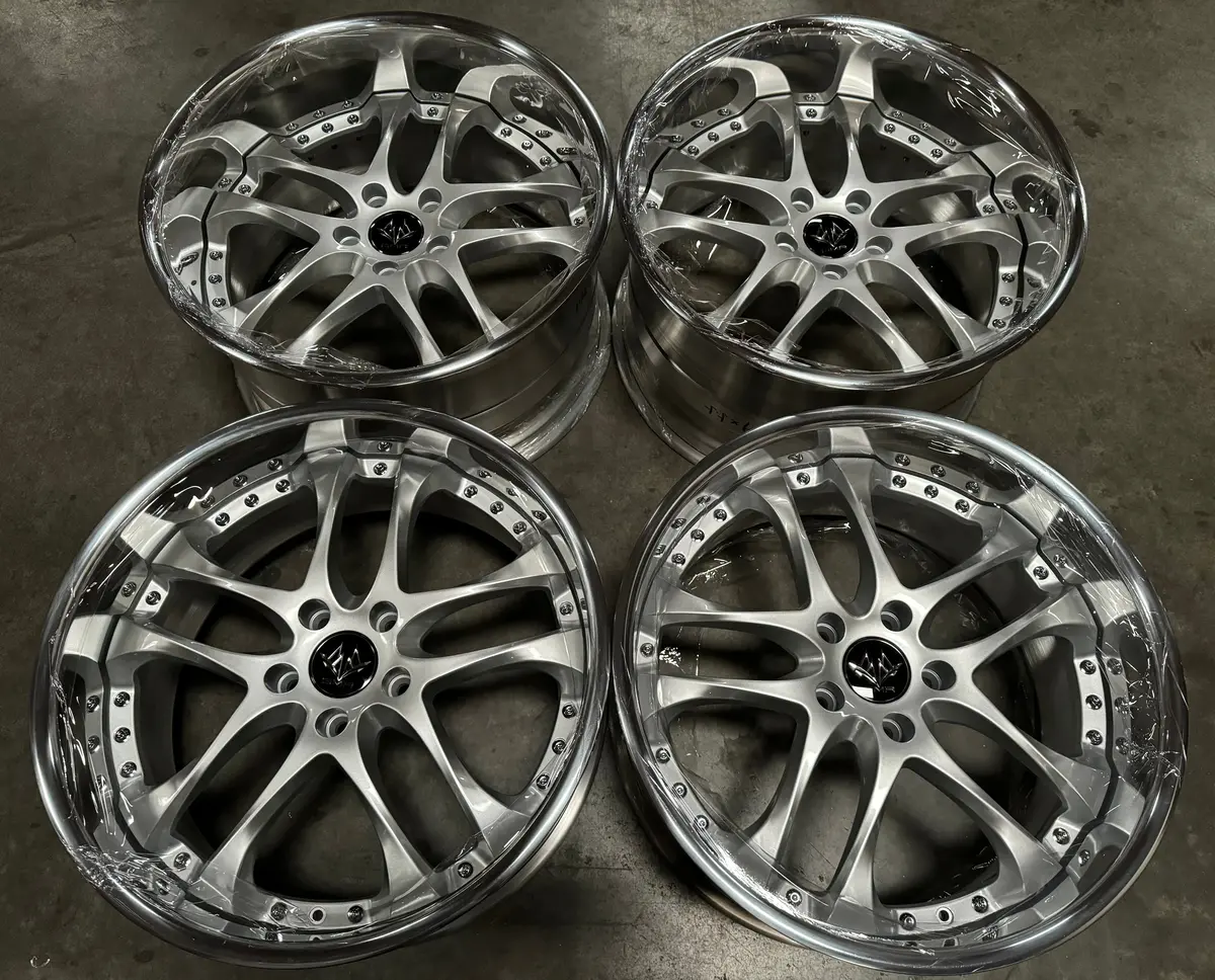19-Inch GMR Caesar Reverse Alloy Wheels — 5x114.3 Bolt Pattern, Sleek Silver Finish