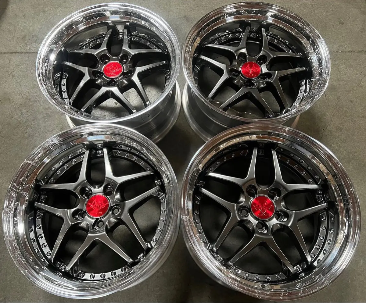 18-Inch GMR Evoke Step Alloy Wheels in Titan Black – 5x120 Bolt Pattern