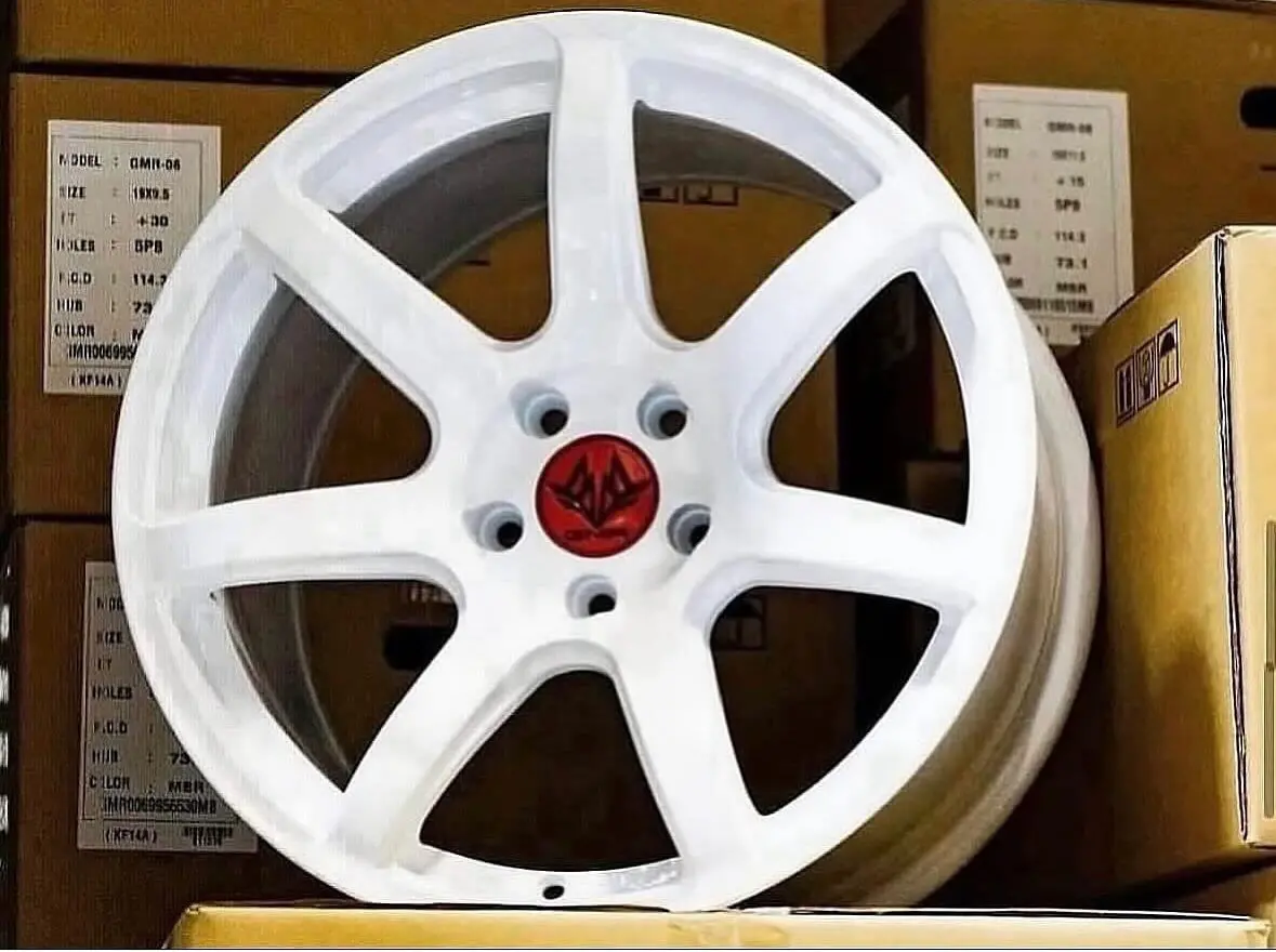18-Inch GMR-06 Forged Alloy Wheel Set – White Finish, 18x11+15 Offset, Sold as Pair