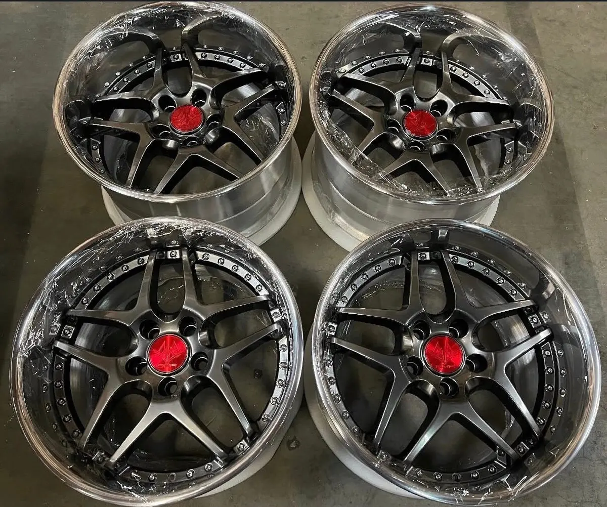 18-Inch GMR Evoke Alloy Wheels – 5x114.3 Bolt Pattern, Reverse Mount Design, Titanium Black Finish (Final Stock Available)