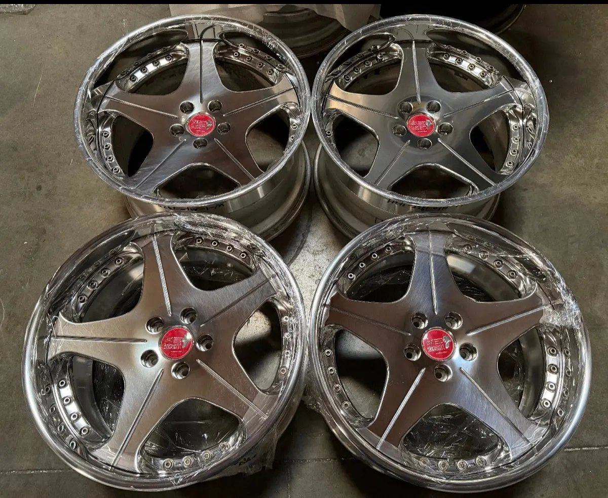19" Leon Hardiritt Orden Raw Polish Alloy Wheels – 5x114.3 Bolt Pattern