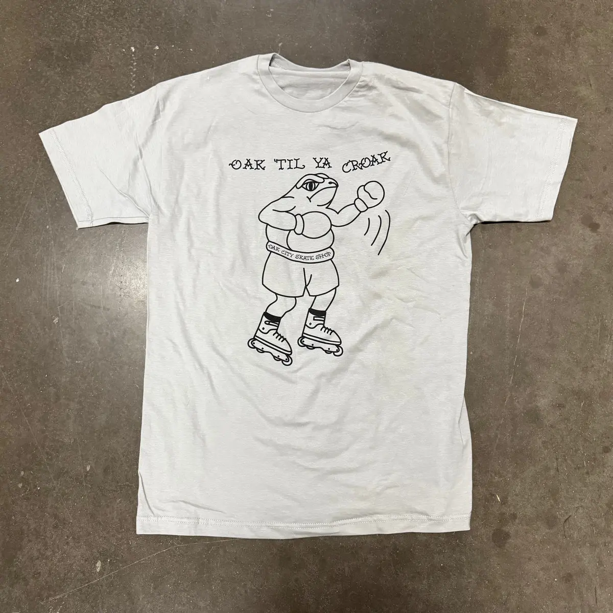 Oak City Inline Skate Shop - Frog Tee - Grey 1