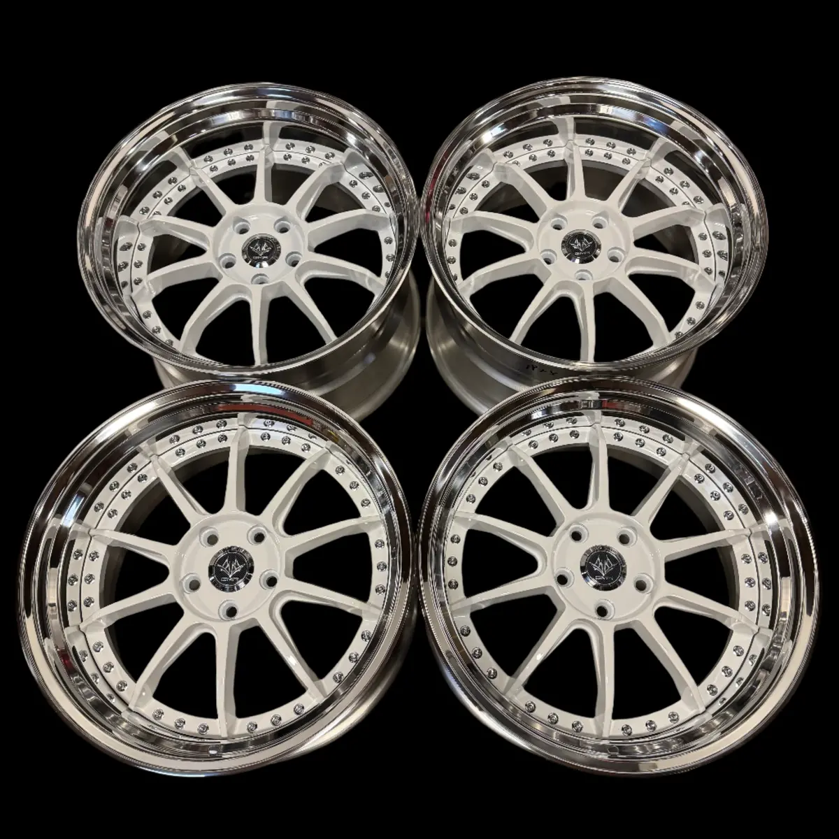GMR Knight 19-Inch Gloss White Alloy Wheels – 5x114.3 Bolt Pattern – New 2025 Release