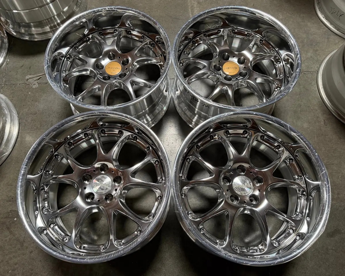 18-Inch SSR Agle Stusse Alloy Wheels – 5x114.3 Bolt Pattern, Polished Finish
