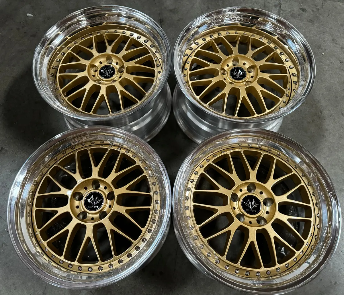19-Inch GMR Excalibur Alloy Wheel — 5x114.3 Bolt Pattern, Gold Finish