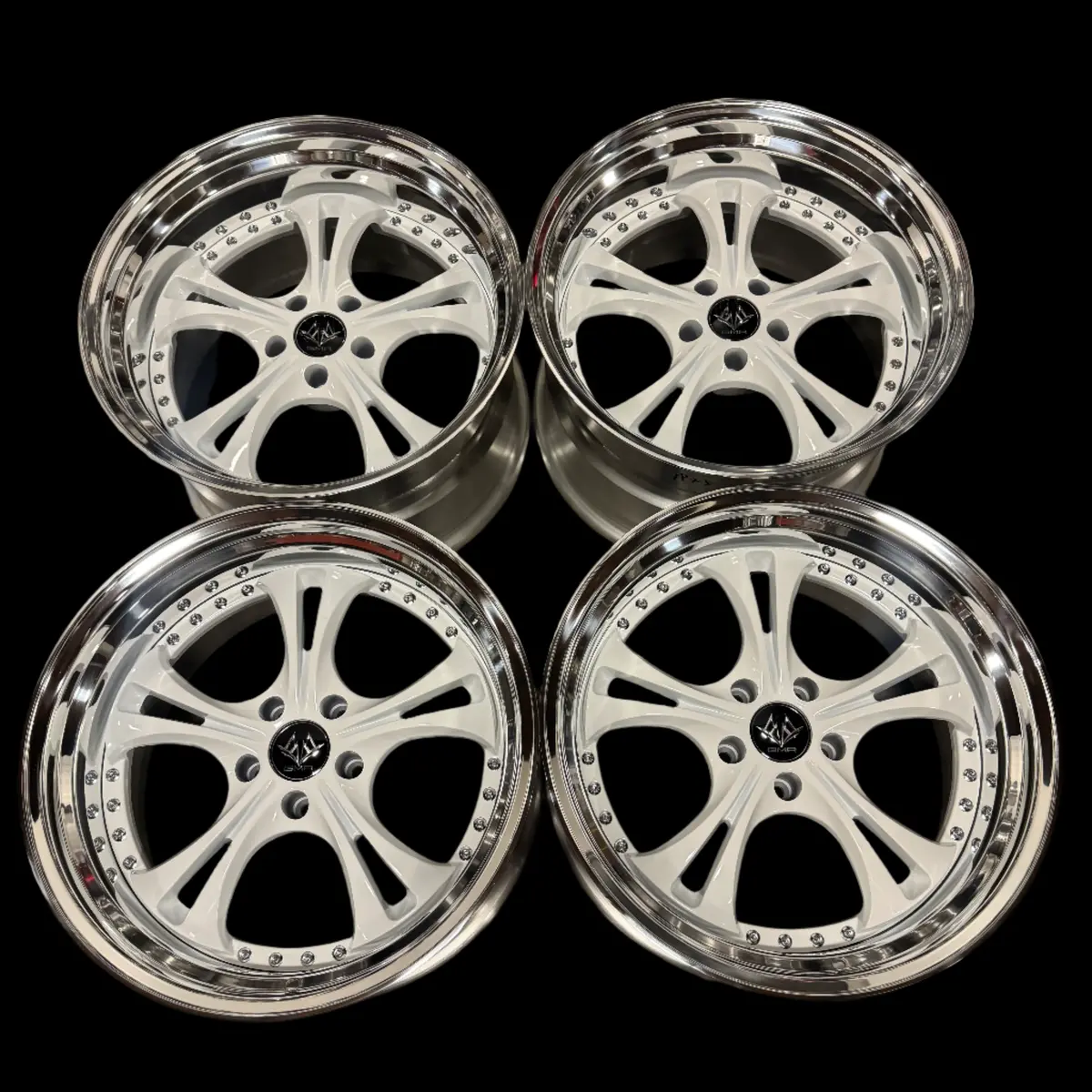 GMR Fleur 19-Inch Gloss White Alloy Wheels – 5x114.3 Bolt Pattern – Fresh 2025 Design